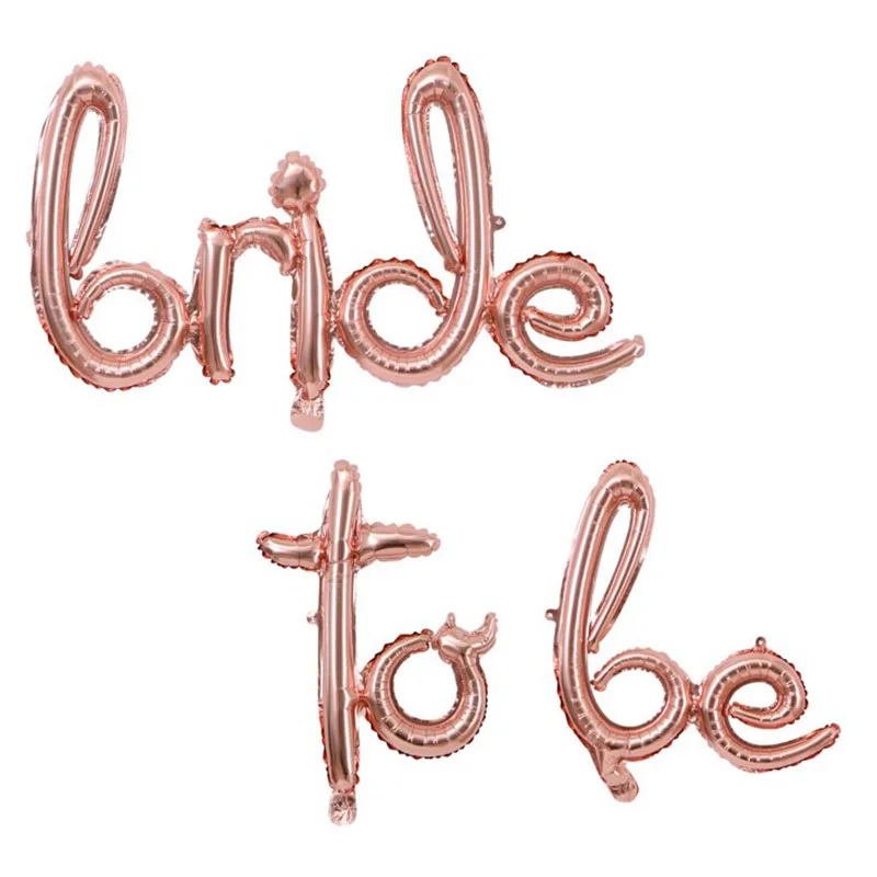 1 комплект Лидер продаж Свадебные душ цвета розового золота золото буквы &quotBride to