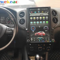 Wekeao 136 Vertical Screen Android 100 Car Automotivo For Volkswagen VW Tiguan Car Multimedia Player Bluetooth 2009-2019