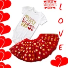 Детское вечернее платье-пачка на День святого Валентина, на возраст 0-24 месяца