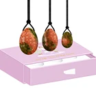 Прямая поставка, натуральное яйцо Unakite Yoni, Женский тренажер Кегеля, товары для женской гигиены, массажный шар для укрепления мышц влагалища