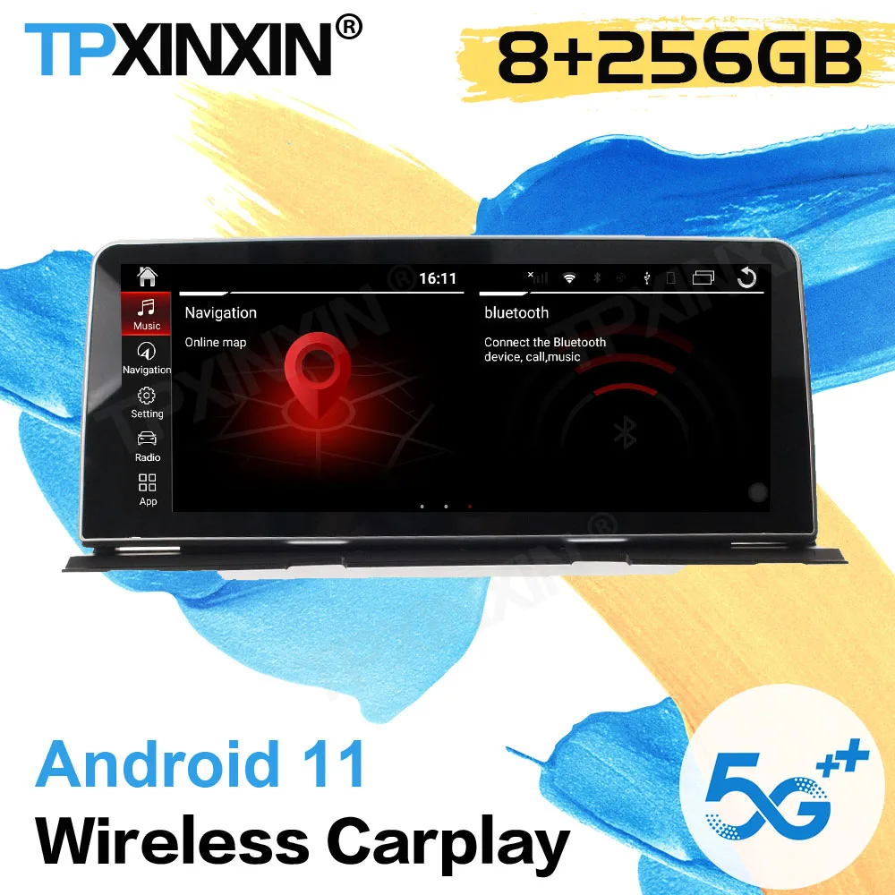 

Автомобильный радиоприемник Carplay, 8 + 256 ГГц, 1 DIN, Android 11, Автомобильный приемник для BMW 6 серии 6GT F06 F12, GPS-навигация, видеоплеер IPS, головное устро...