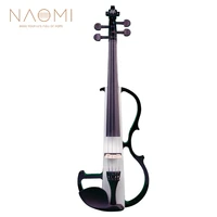 naomi electrical 44 violin 44 electronic violin ebony fingerboard solid wood electric violin basswood body musical instruments