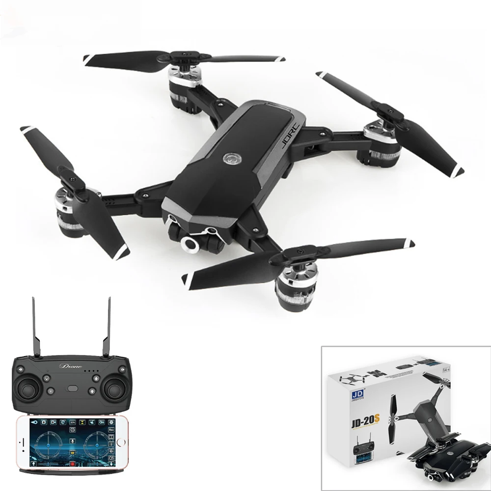 JD 20S складной WiFi FPV с 480 P/720 P HD камерой 2 4G 4CH 6 осевой 18mins время полета RC Квадрокоптер