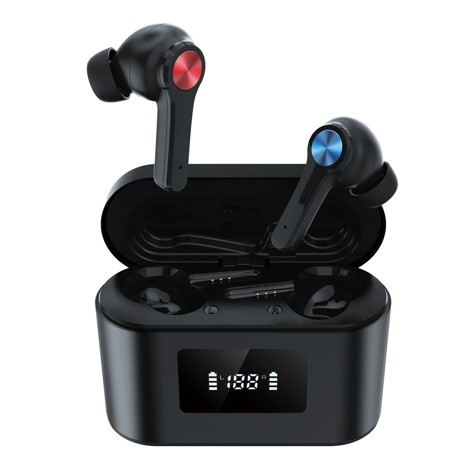 

Наушники-вкладыши TWS с металлической Беспроводной Bluetooth совместимым наушников двусторонний стерео наушники-вкладыши гарнитура с зарядный ...