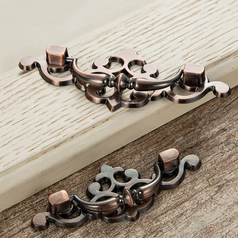 Темные бронзовые для выдвижных шкафчиков тянет Европейский стиль ручки дверные