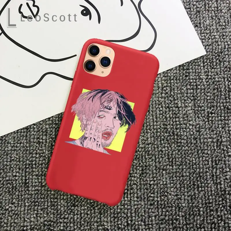 

lil peep Phone Case Candy Color for iPhone 11 12 mini pro XS MAX 8 7 6 6S Plus X 5S SE 2020 XR