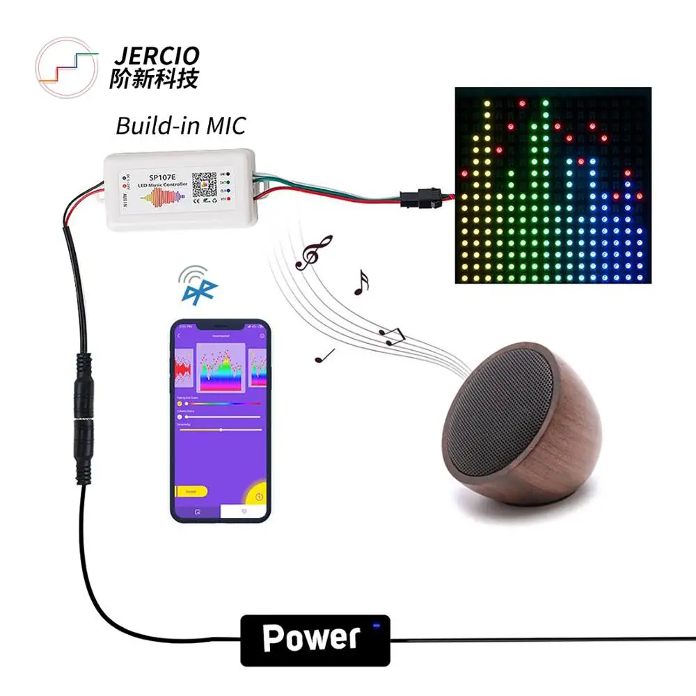 Excellent supplier pixels music SP107E controller for led strip light | Лампы и освещение