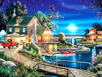 5d diy lake house landscape diamond painting kits full square round with ab drill mosaic embroidery art crafts christmas gift