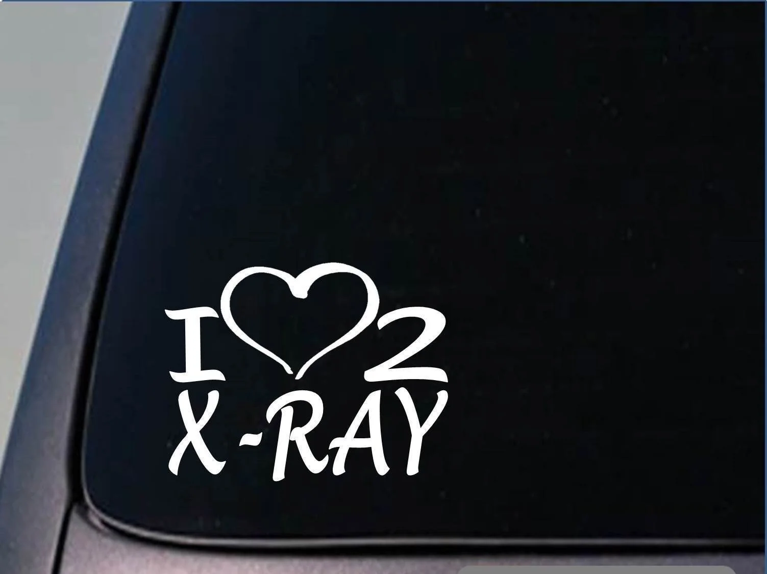 Наклейка I heart to X RAY 8 дюймов широкая виниловая рентгеновская техническая наклейка