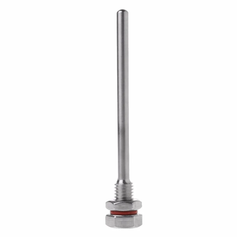 

Hot New L35-200mm Thermowell Stainless Steel M10X1.5 Thread OD6mm For Temperature Sensor