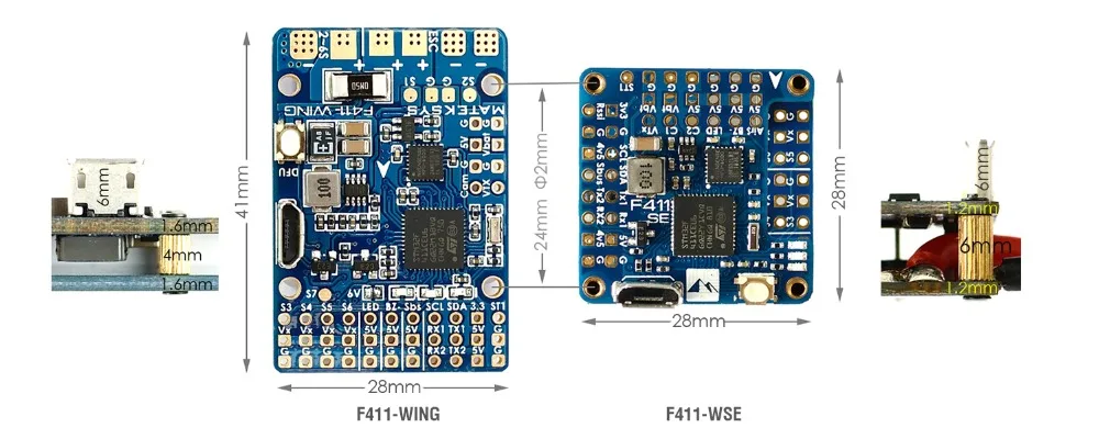 Новое поступление Matek F405-WIng F4 управление полетом с OSD поддержкой gps и F411-WSE