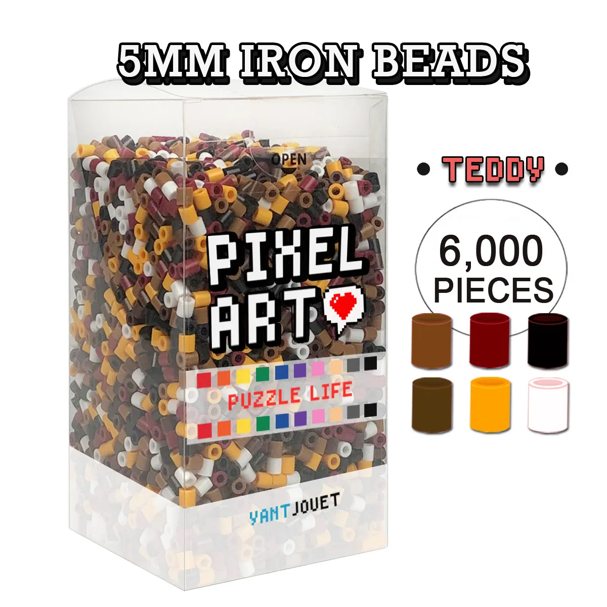 5 мм пикселей пазл железные бусины 6000 шт. Тедди цвета для детей Hama Diy Высокое
