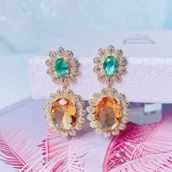 

CINKILE Autumn Winter New Vintage Drop Earrings for Women Metal Fashion Statement Shiny Zircon Dangle Earring 2021 Trend Jewelry