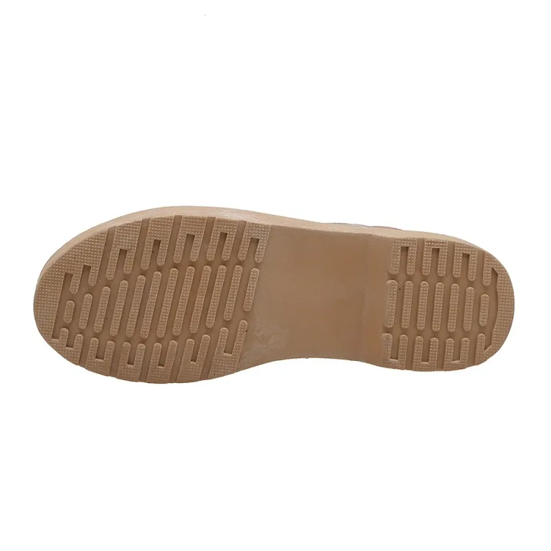 Женские ботинки на низком каблуке водонепроницаемые ботильоны с перекрестными