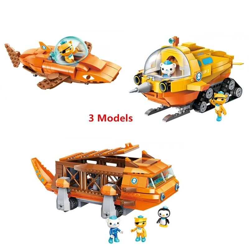 Творческие идеи аниме Октонавты Осьминог строительные блоки мультяшный фильм