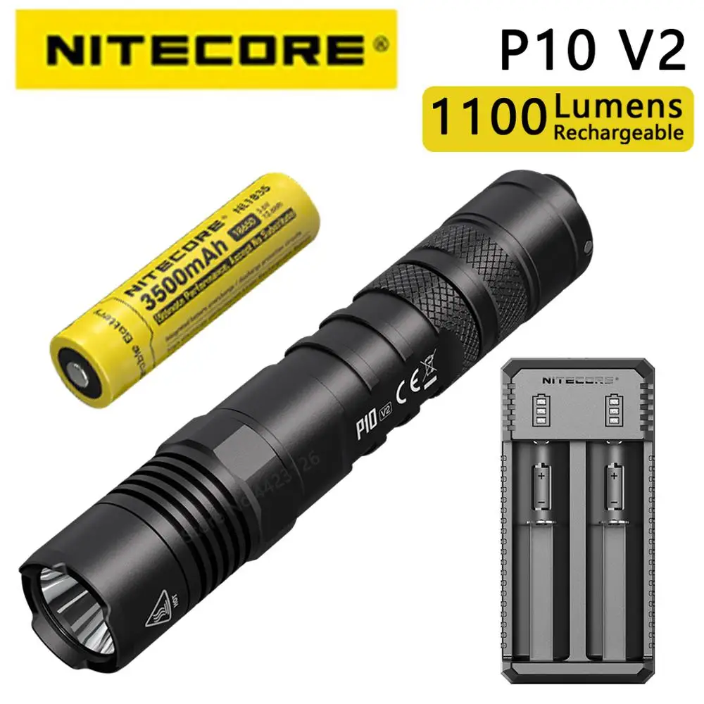100% Оригинальный светодиодный стробоскоп NITECORE P10 V2 CREE XP L2 V6 ультракомпактный