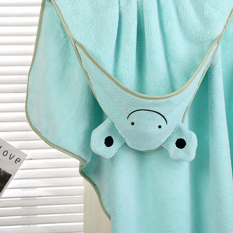 

Baby Bath Towel Super Absorbent Poncho Newborn Cute Cartoon Embroidered Hooded Towel Beach Spa Quick-drying Kids Bathrobe Towel