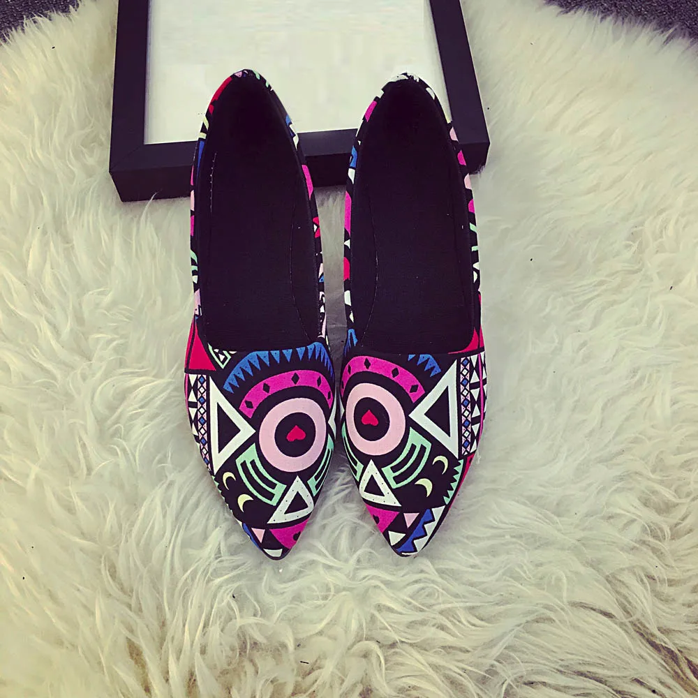 Обувь на плоской подошве Женская Повседневная разноцветная обувь всесезонные