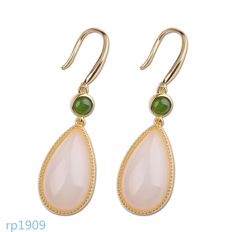 KJJEAXCMY boutique jewelry S925 sterling silver jewelry earrings fashion small fresh women's water drops and Tianyu earrings