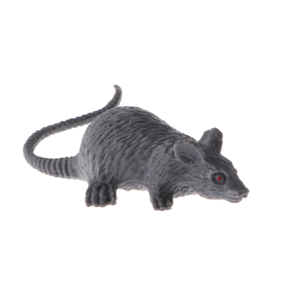 

12pcs Small Plastic Animals Gray Mouse Model Figures Children Preschool Toy