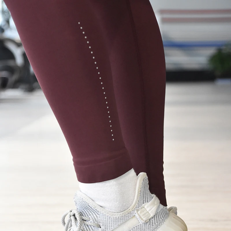 

Seamless Leggings For Fitness Breathable Yoga Pants Waist Cross Sports Women Pants Sexy Tights Reflective Printing Sportswear