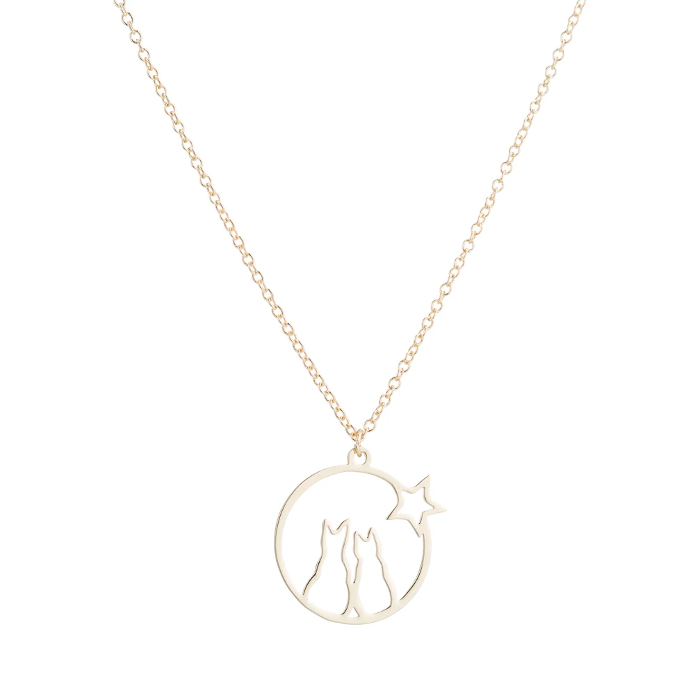 Женское Ожерелье с кулоном FENGLI простая круглая Длинная цепочка-чокер в форме