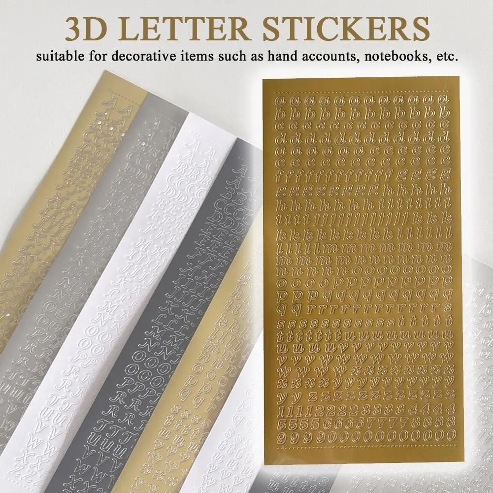 

1PC бронзового цвета алфавит наклейки в виде букв Скрапбукинг DIY школьные принадлежности дневник Канцелярские Стикеры для украшения альбома...