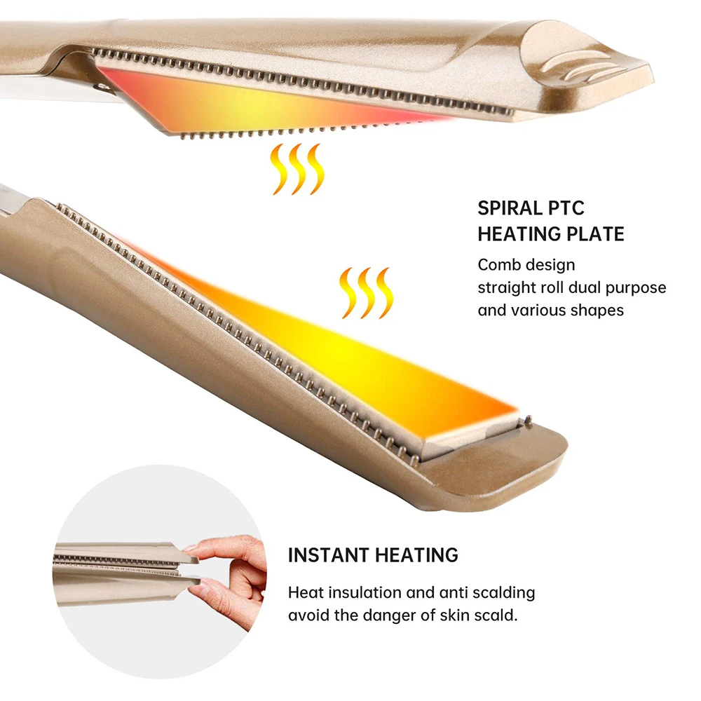 Профессиональный Выпрямитель для волос щипцы завивки 2 в 1 турмалин Керамика
