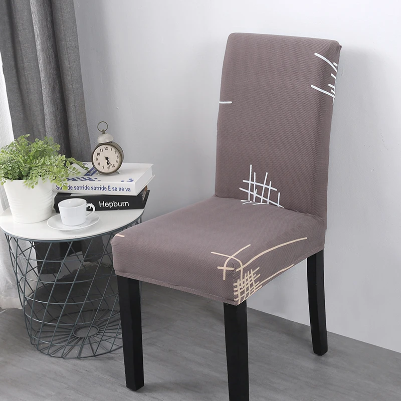 Elastic Spandex Printing Dining Chair Cover for Home Decor Big Seat Slipcover Restaurant Banquet Hotel Stretch Covering | Дом и сад