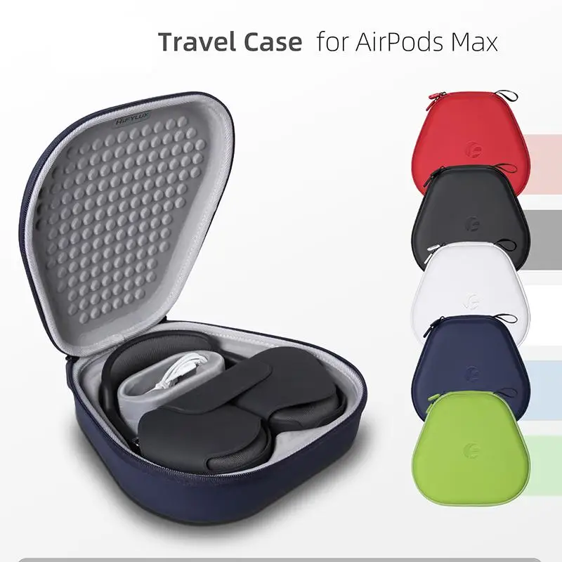

Портативная сумка для хранения для AirPods Max, чехол, умный водонепроницаемый кожаный защитный футляр для сна, сумка для наушников, чехол для пе...