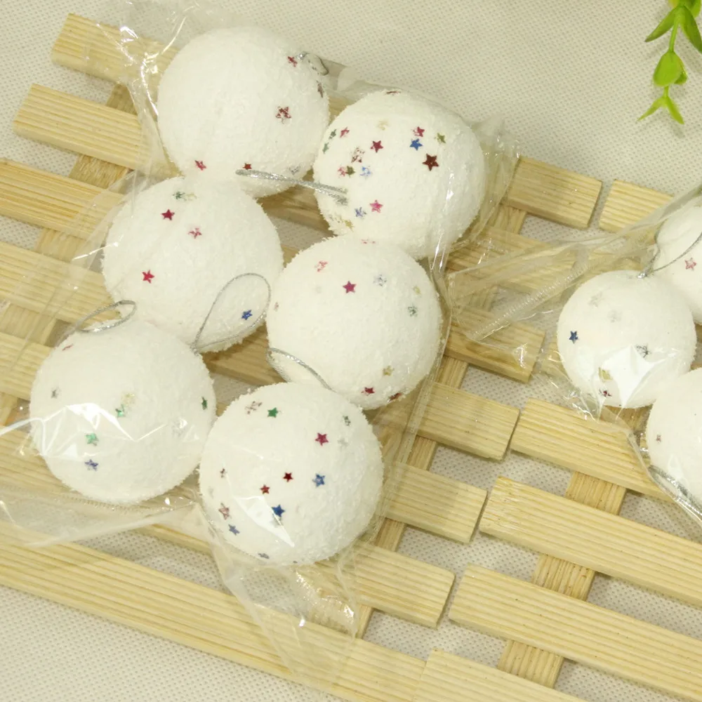 12 шт. ручная работа Рождественский снежок новые модные белые пенопластовые шары