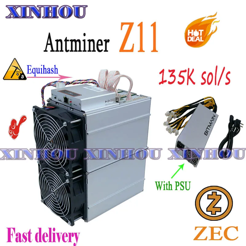 Майнер Asic Antminer Z11 135k б/у с блоком питания Equihash ZEC ZEN лучше чем Z9 z9mini Z11e S9 Innosilicon A9 T2T