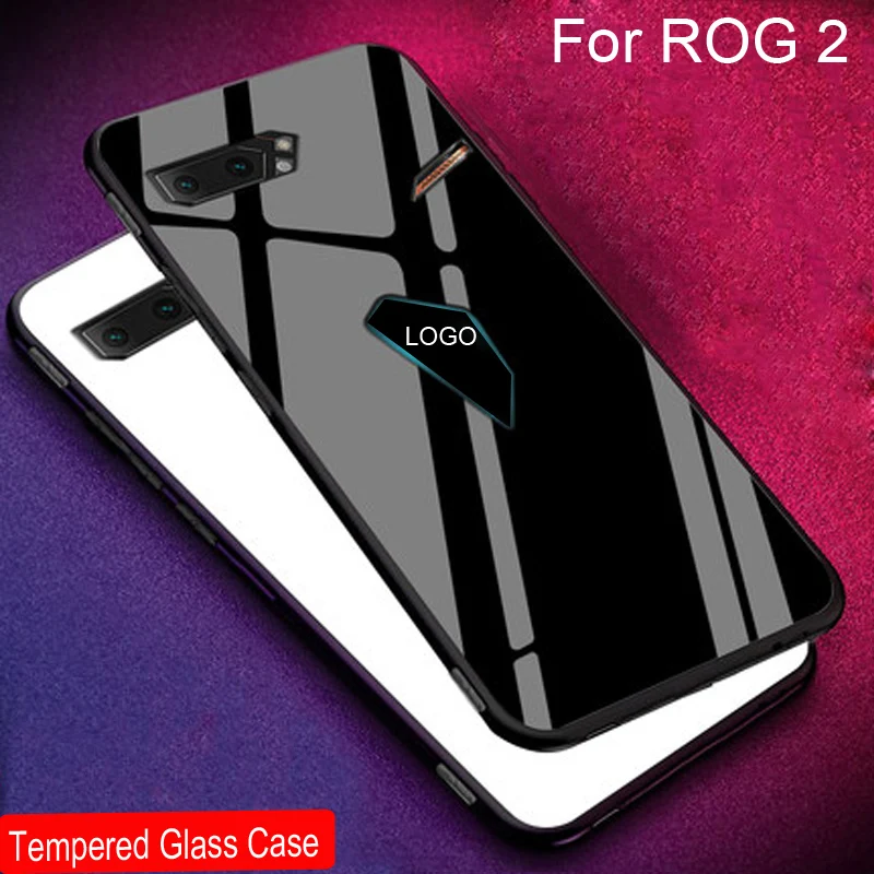 Чехол из закаленного стекла для Asus ROG Phone2 ZS660KL задняя крышка градиентного цвета