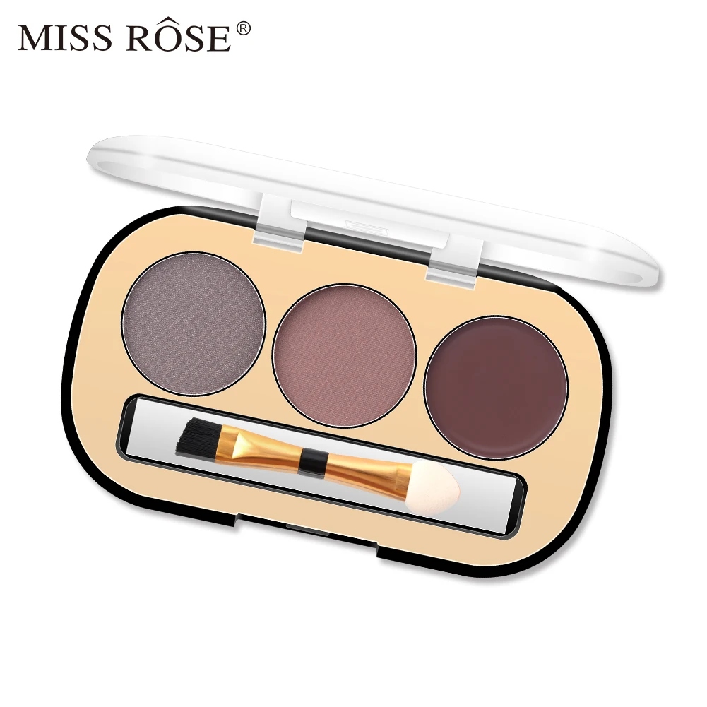 MISS ROSE пудра для бровей Палитра матовые тени для век Палитра долговечная Водонепроницаемая Косметика для макияжа лица брови пигмент TSLM1