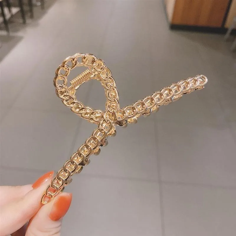 

1PC Metal Barrettes Hair Clips Hair Claw For Women Hollow Hairpins Hair Crab Claws Girls Make UP Washing Tool Hair Accessories