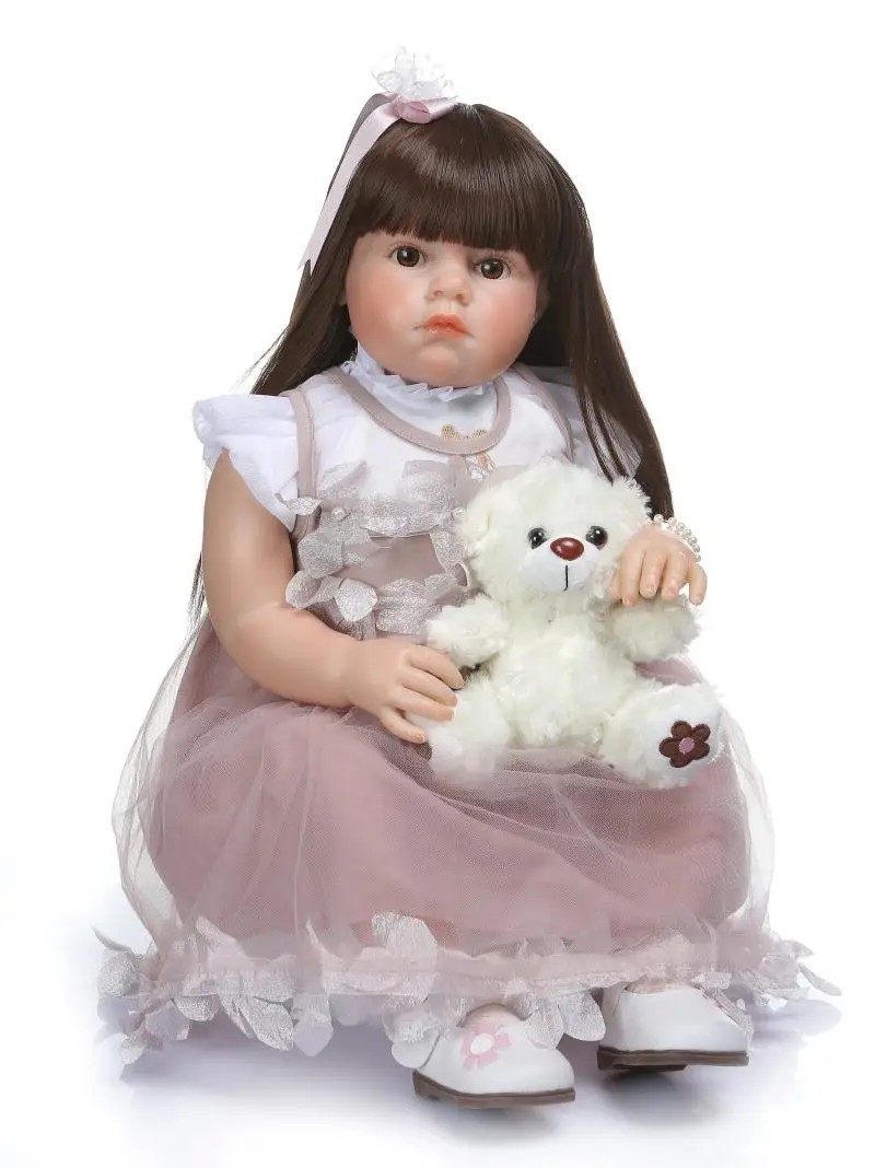 

NPK DOLL 70cm Handmade Baby Dolls Realistic Soft Silicone Reborn Toddler Dolls Lifelike Vinyl Babies Princess GIRL Dolls Toys fo