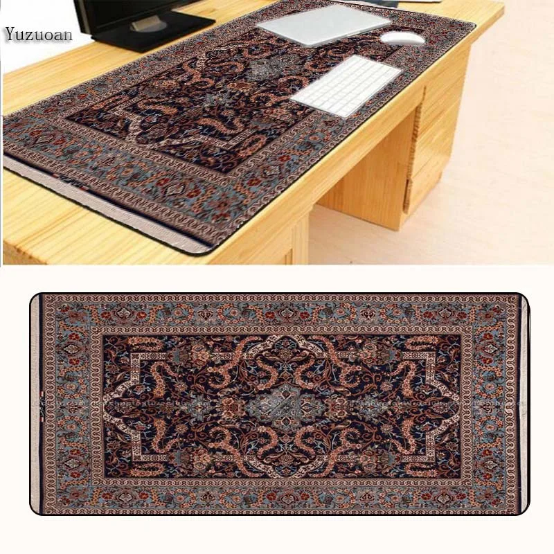400X900X2MM Yuzuoan персональный персидский ковёр, ковровое колесо, оверлок, коврик для мыши XL 900*400 мм, профессиональные продукты на заказ, большой Настольный коврик - Цвет: 400X900X2MM