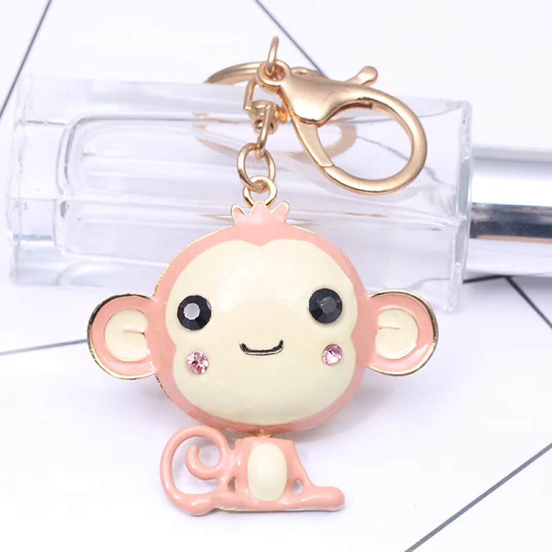 

Fashion Funny Monkey Keychain Cartoon Girl Women Bag Car Key Accessories Pendant Charm Jewelry Keyring Fine Gift Trinket New