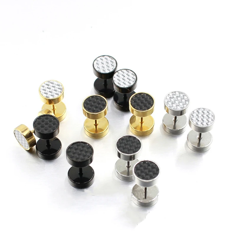 Унисекс штанга из титановой стали для мужчин серьги в стиле панк не вызывает