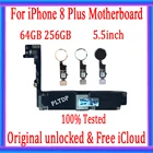 Заводская разблокированная материнская плата для iphone 8 Plus сбез Touch ID, для iphone 8 Plus материнская плата с чипами, 100% оригинальная логическая плата