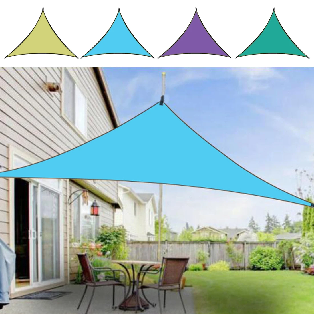 210D Awnings Outdoor awnings oxford cloth shade triangle rectangular canopy sunscreen simple sunshade tarpaulin | Дом и сад