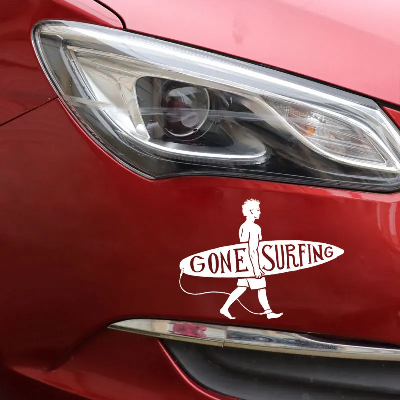 16 7 см * 12 2 модные наклейки для серфинга пляжа цвет черный/серебристый | Автомобили