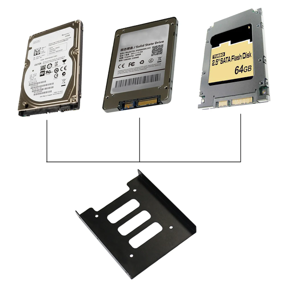 Besegad 2 5 дюймовый SSD HDD до 3 металлический адаптер Кронштейн Док станция держатель