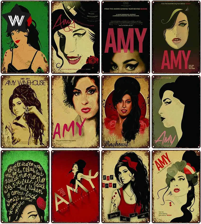 

Vintage Lady Metal Poster Shabby Beauty Tin Sign Retro Style Wall Sticker Metal Sign Women Star Sign for Man Cave Club Bar Decor