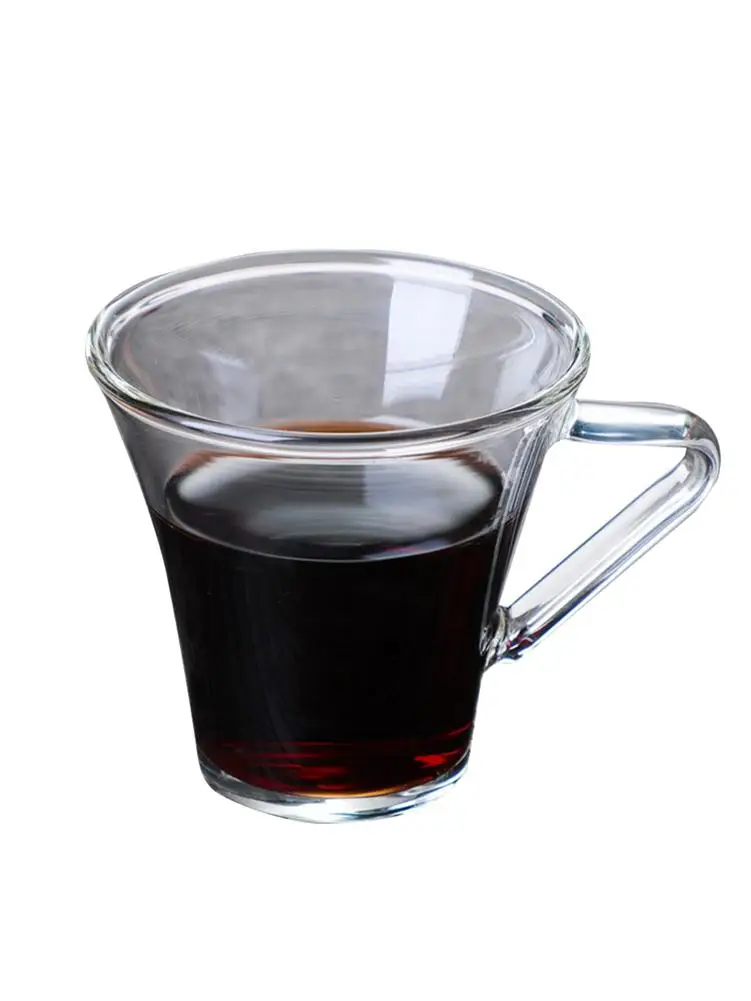 Стеклянный маленький расторопши сгущенный стеклянный кофе чашка для латте