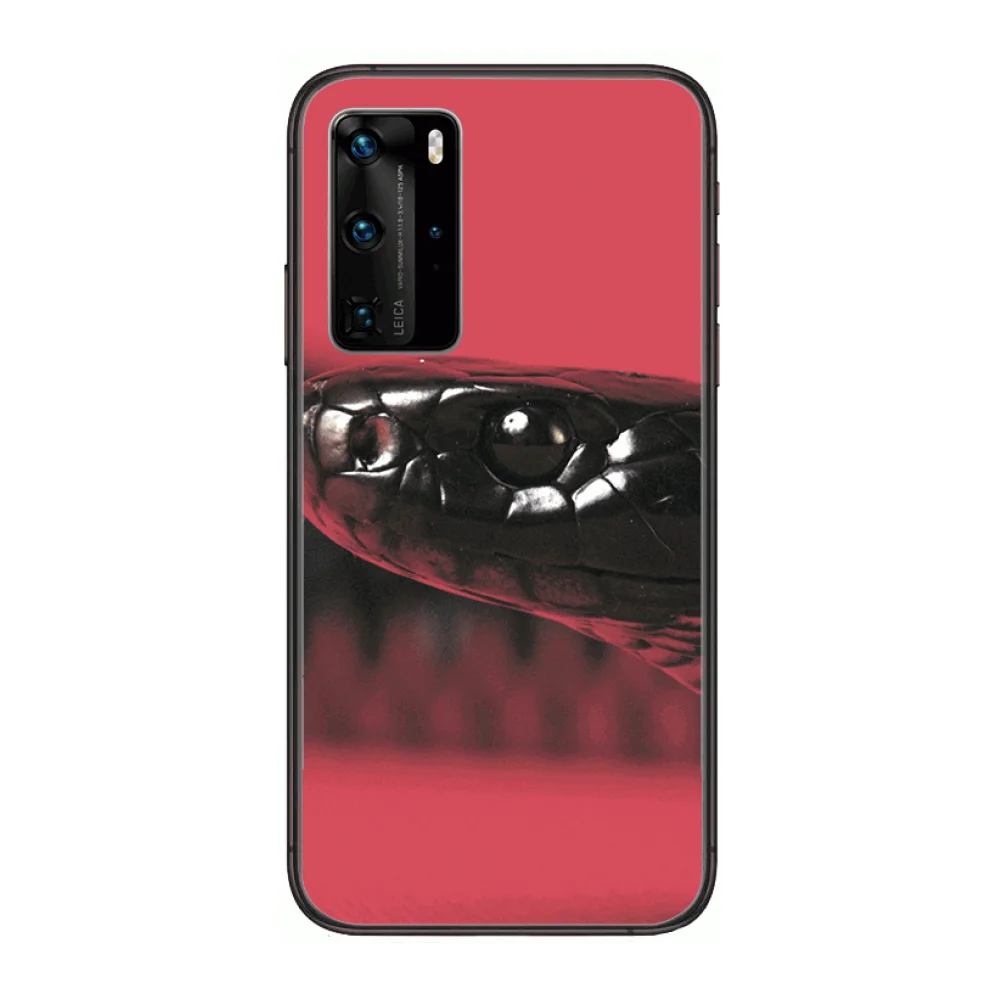 

Hand Snake Flower Snake Phone Case For Huawei P 40 30 20 10 Lite Smart Z Pro Black Etui Coque Painting Hoesjes comic fashion
