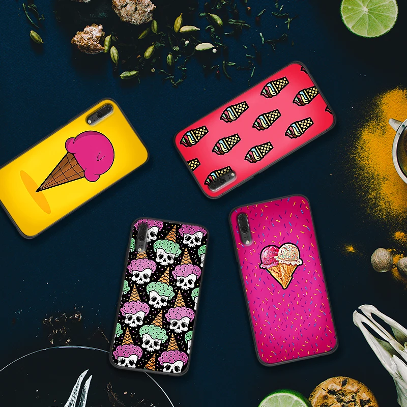 Мороженое обои мягкий силиконовый телефон чехол для huawei P10 P20 2019 P8 P9 Mini P30 LITE P Smart Z