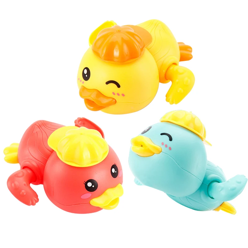 

1 шт., Мультяшные животные, Игрушки для ванны, черепаха, утка, Классическая Детская игрушка для воды, Детские плавающие заводные часы, детские...