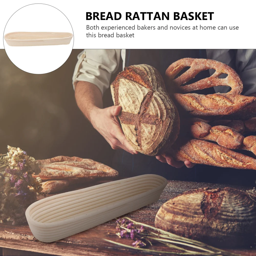 

1pc Baking Mold Basket Rattan Woven Basket Bread Basket Bread Fermentation Tool