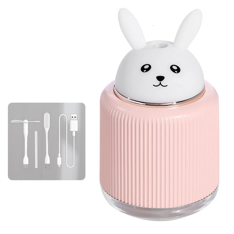 Ультразвуковой увлажнитель воздуха для домашнего офиса с мультяшным кроликом 250